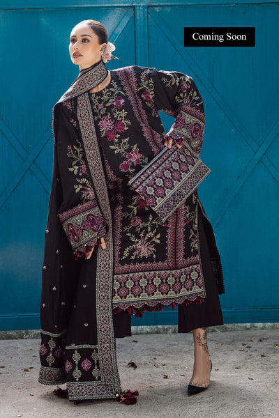 Marjjan | Lovella Winter 25 | MEV-48 A (BLACK) - Ladies Clothes - Maria Faisal