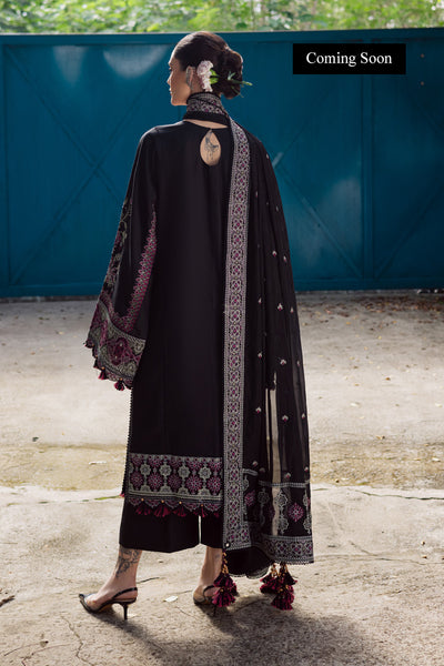 Marjjan | Lovella Winter 25 | MEV-48 A (BLACK) - Ladies Clothes - Maria Faisal