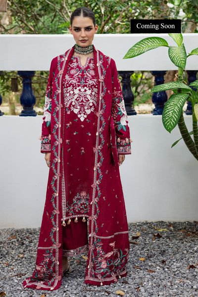 Marjjan | Lovella Winter 25 |MEV-46 A (REDDISH) - Ladies Clothes - Maria Faisal