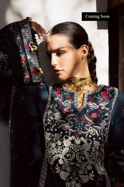 Marjjan | Lovella Winter 25 | MEV-46 B (BLUE) - Ladies Clothes - Maria Faisal