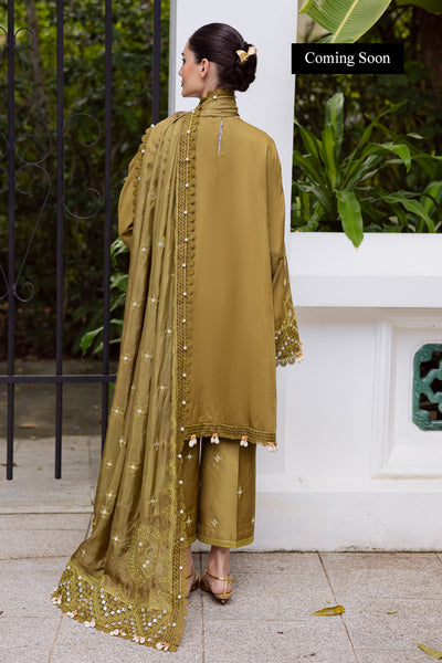 Marjjan | Lovella Winter 25 | MEV-43 A (OLIVE) - Ladies Clothes - Maria Faisal