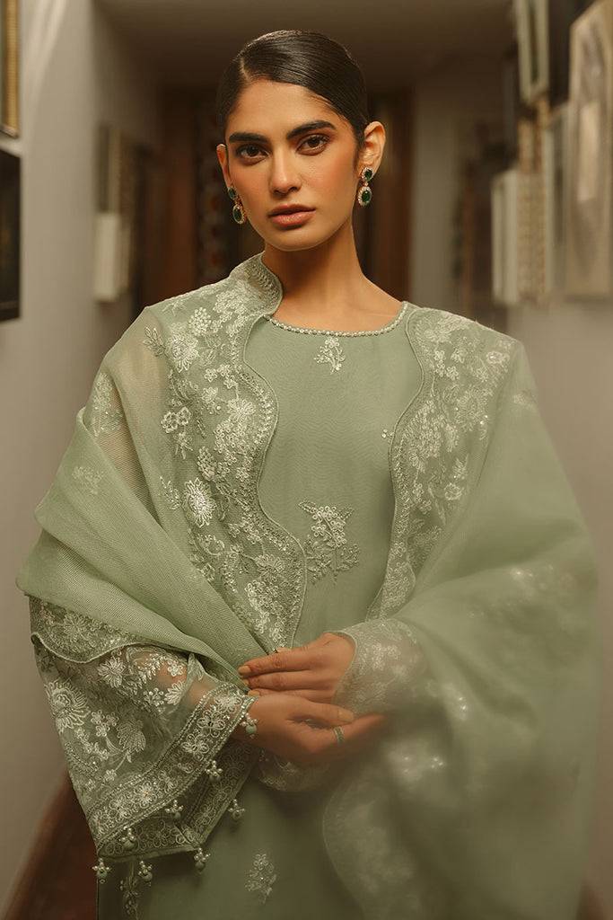 Cross Stitch | Luxe Atelier 25 | GREEN LILY by Maria Faisal - Registered Vendor of : Cross Stitch - type : Ladies Clothes - 100% original wedding dresses