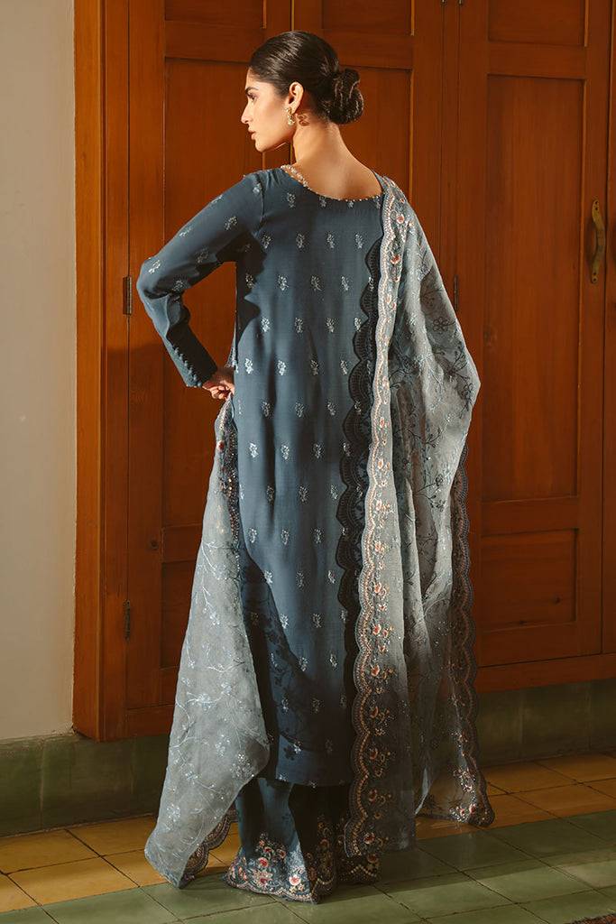 Cross Stitch | Luxe Atelier 25 | MAJESTIC TEAL by Maria Faisal - Registered Vendor of : Cross Stitch - type : Ladies Clothes - 100% original wedding dresses