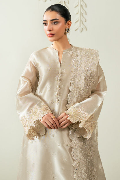 Cross Stitch | AW-25 RTW LUX PRET EDIT-1 | ZINC GOLD - Luxury Dress - available at Maria Faisal in UK and USA.