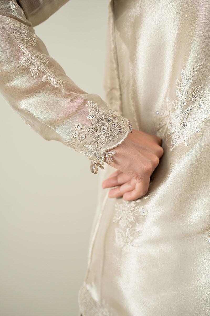 Cross Stitch | AW-25 RTW LUX PRET EDIT-1 | METALLIC MUSE - Luxury Dress - available at Maria Faisal in UK and USA.