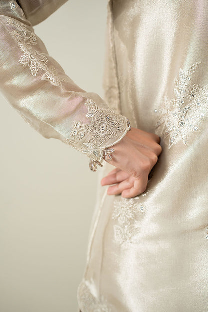 Cross Stitch | AW-25 RTW LUX PRET EDIT-1 | METALLIC MUSE - Luxury Dress - available at Maria Faisal in UK and USA.