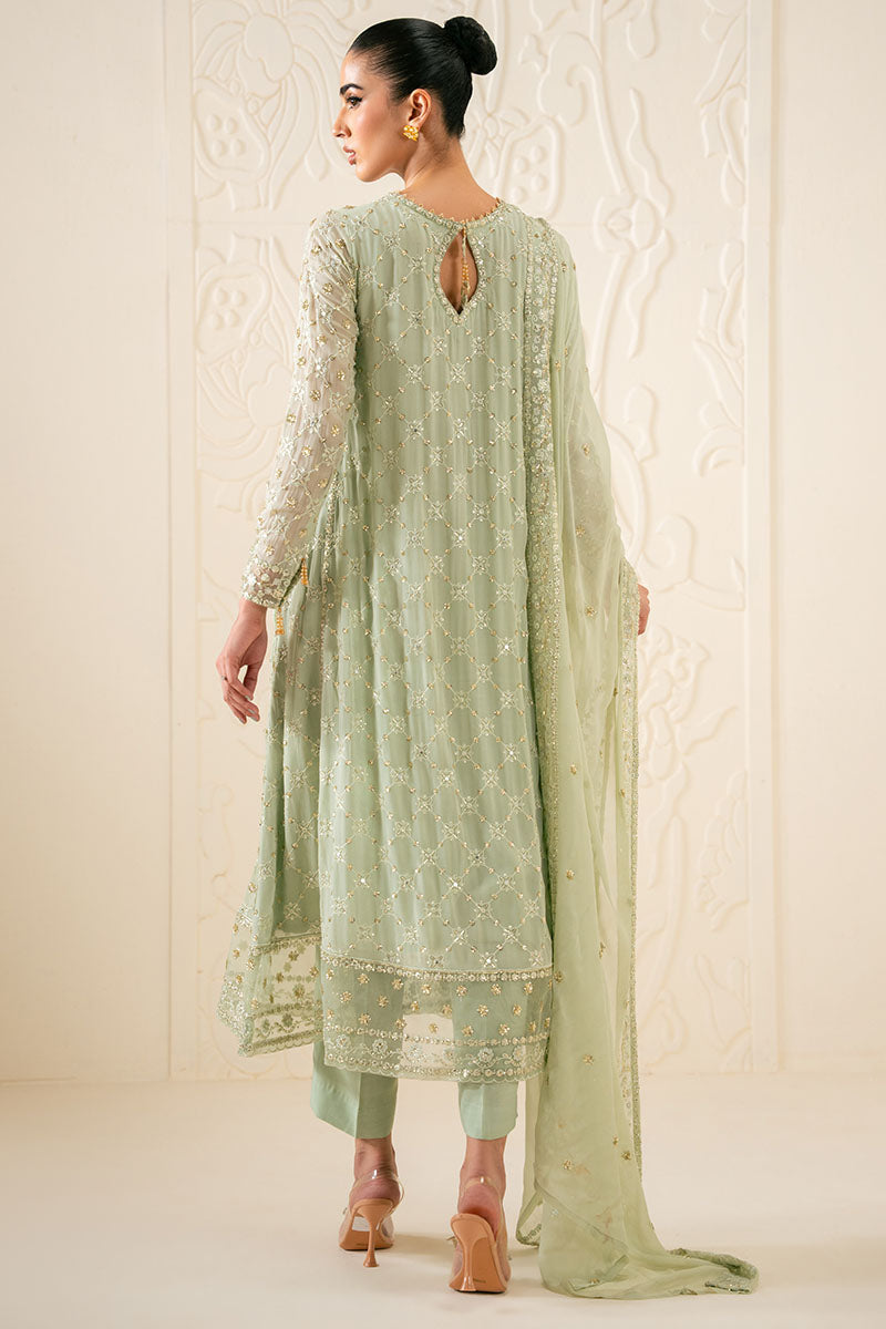 Cross Stitch | FW-25 RTW LUX PRET EDIT-1 | SAGE SERENITY - Luxury Dress - available at Maria Faisal in UK and USA.