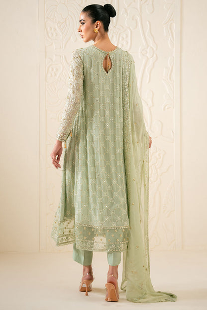 Cross Stitch | FW-25 RTW LUX PRET EDIT-1 | SAGE SERENITY - Luxury Dress - available at Maria Faisal in UK and USA.