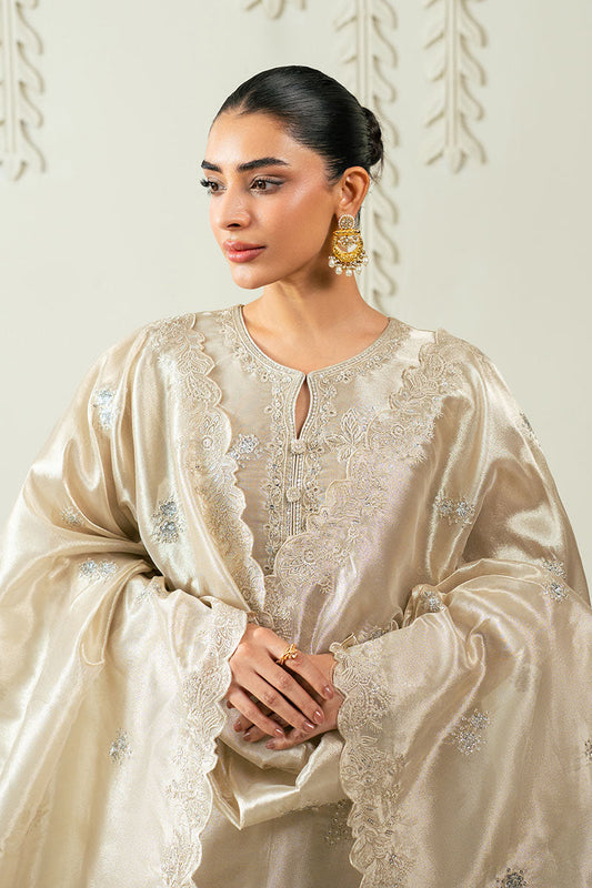 Cross Stitch | AW-25 RTW LUX PRET EDIT-1 | METALLIC MUSE - Luxury Dress - available at Maria Faisal in UK and USA.