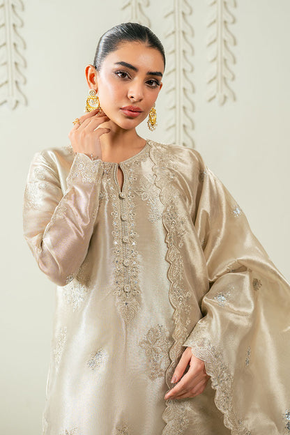 Cross Stitch | AW-25 RTW LUX PRET EDIT-1 | METALLIC MUSE - Luxury Dress - available at Maria Faisal in UK and USA.