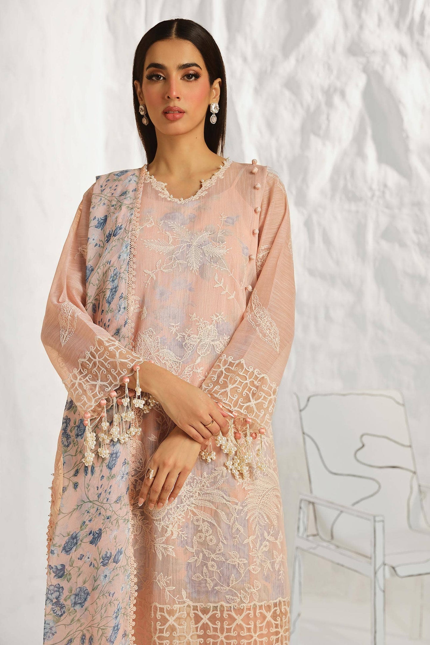 Sana Safinaz | Muzlin Summer 24 | 016B-CJ - Waniyas