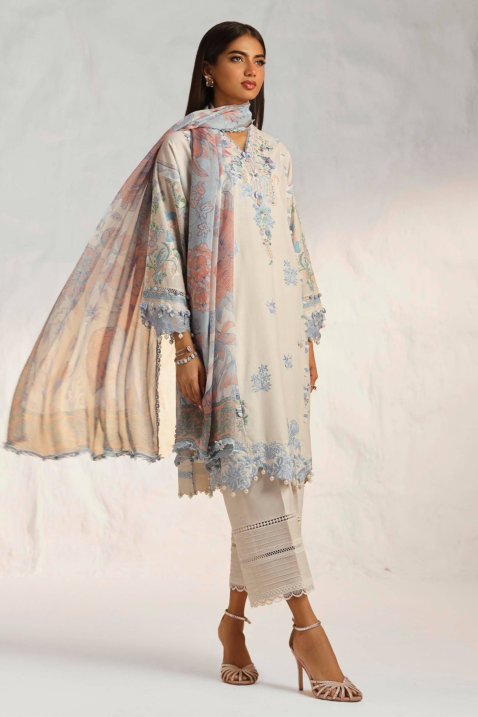 Sana Safinaz | Muzlin Summer 24 | 019A-CJ - Waniyas