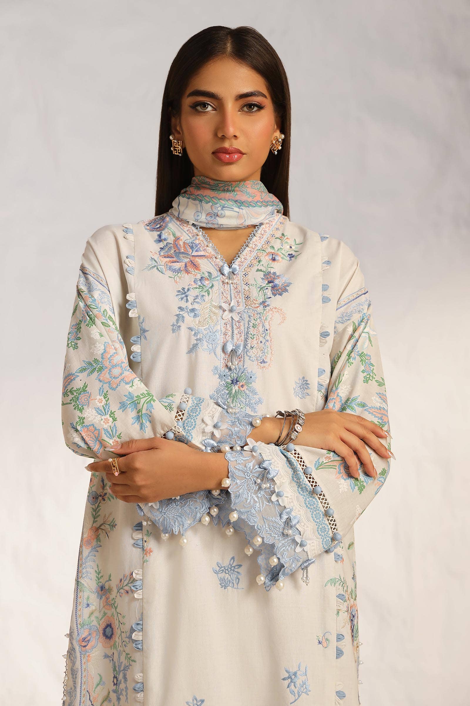 Sana Safinaz | Muzlin Summer 24 | 019A-CJ - Waniyas