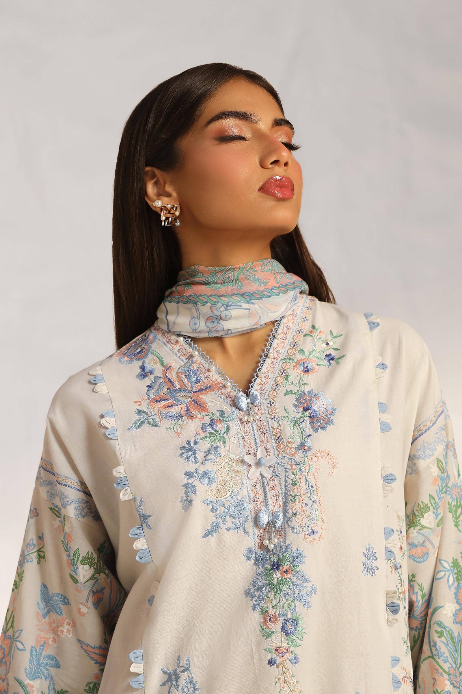 Sana Safinaz | Muzlin Summer 24 | 019A-CJ - Waniyas