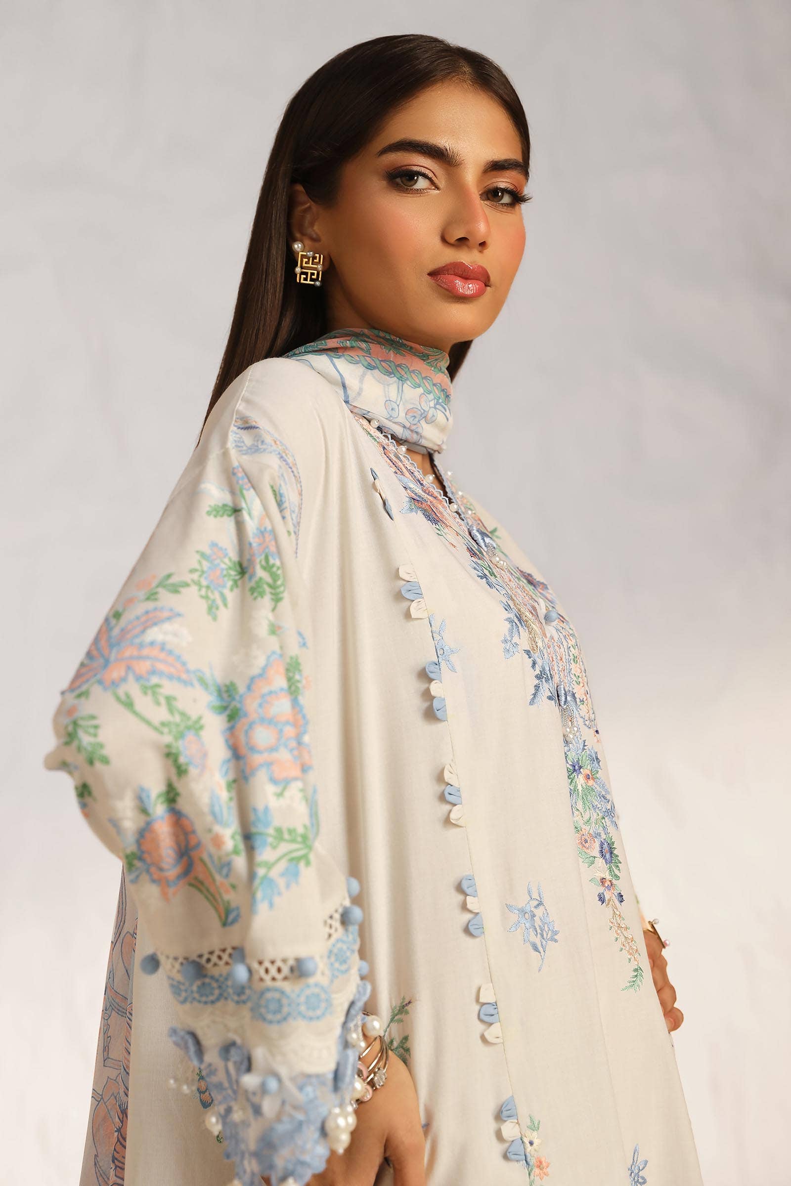 Sana Safinaz | Muzlin Summer 24 | 019A-CJ - Waniyas