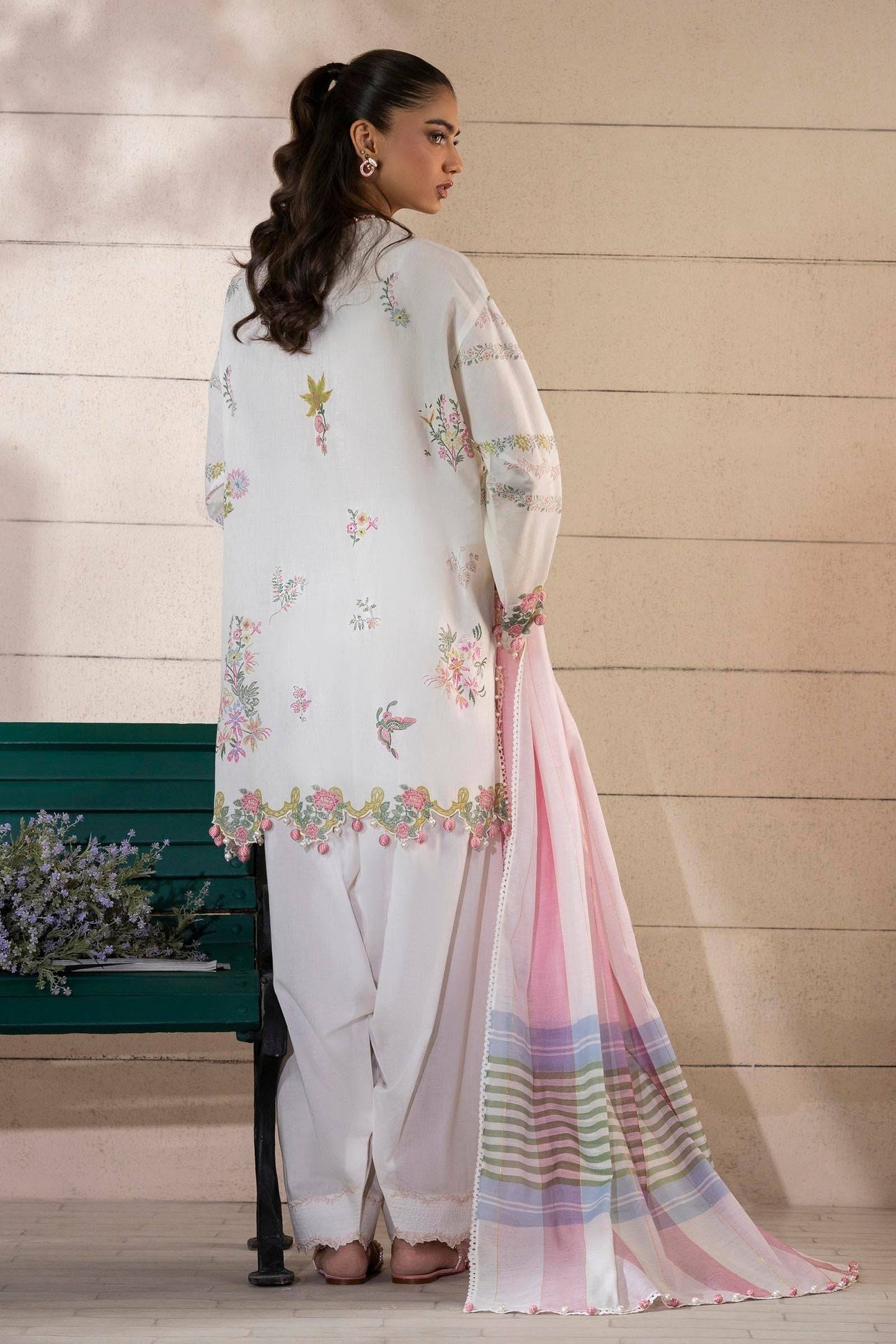 Sana Safinaz | Muzlin Spring 25 | M251-001A-3DG by Maria Faisal - Registered Vendor of : Sana Safinaz - type : Ladies Clothes - 100% original wedding dresses