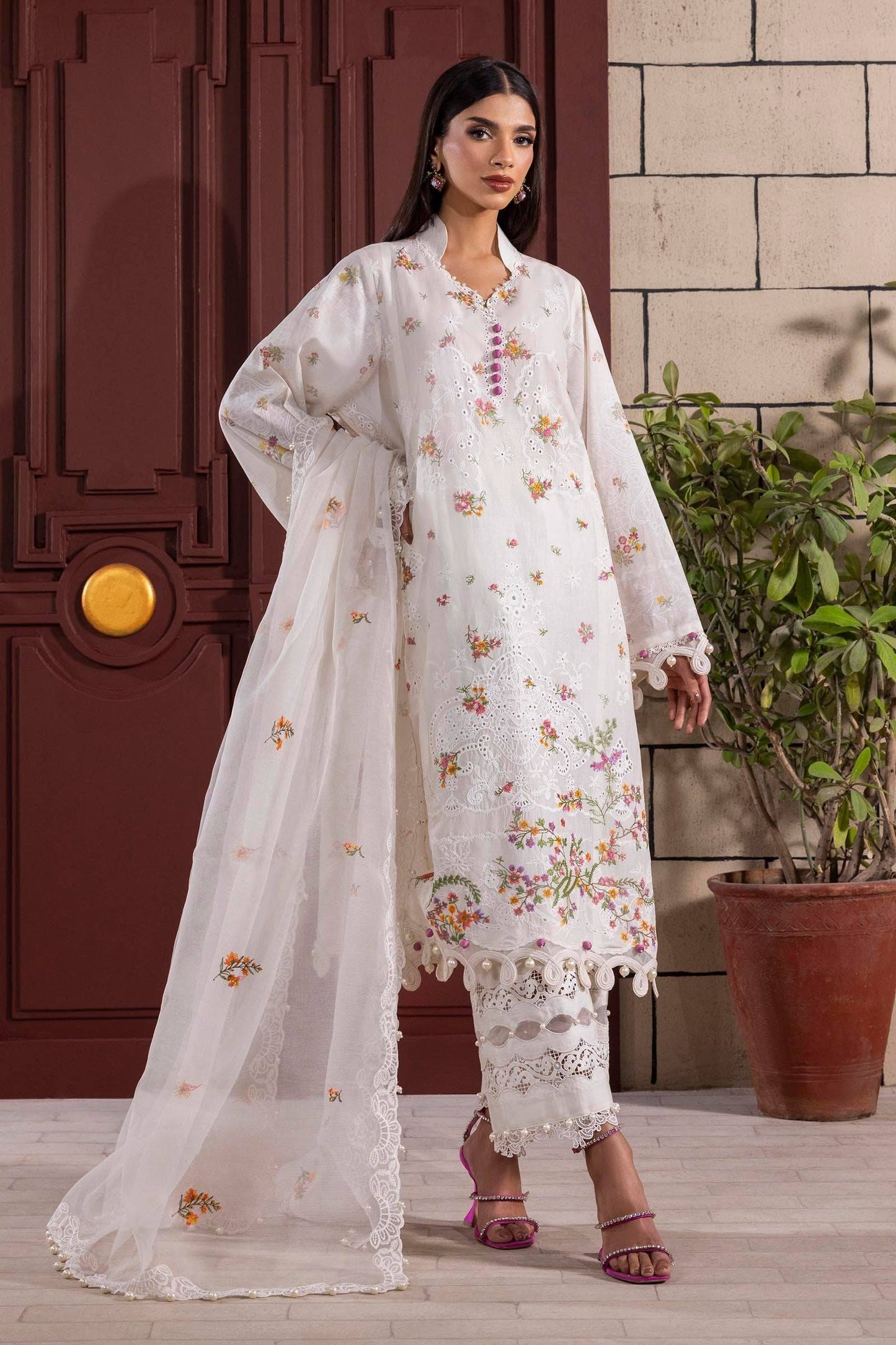 Sana Safinaz | Muzlin Spring 25 | M251-004A-3CT by Maria Faisal - Registered Vendor of : Sana Safinaz - type : Ladies Clothes - 100% original wedding dresses