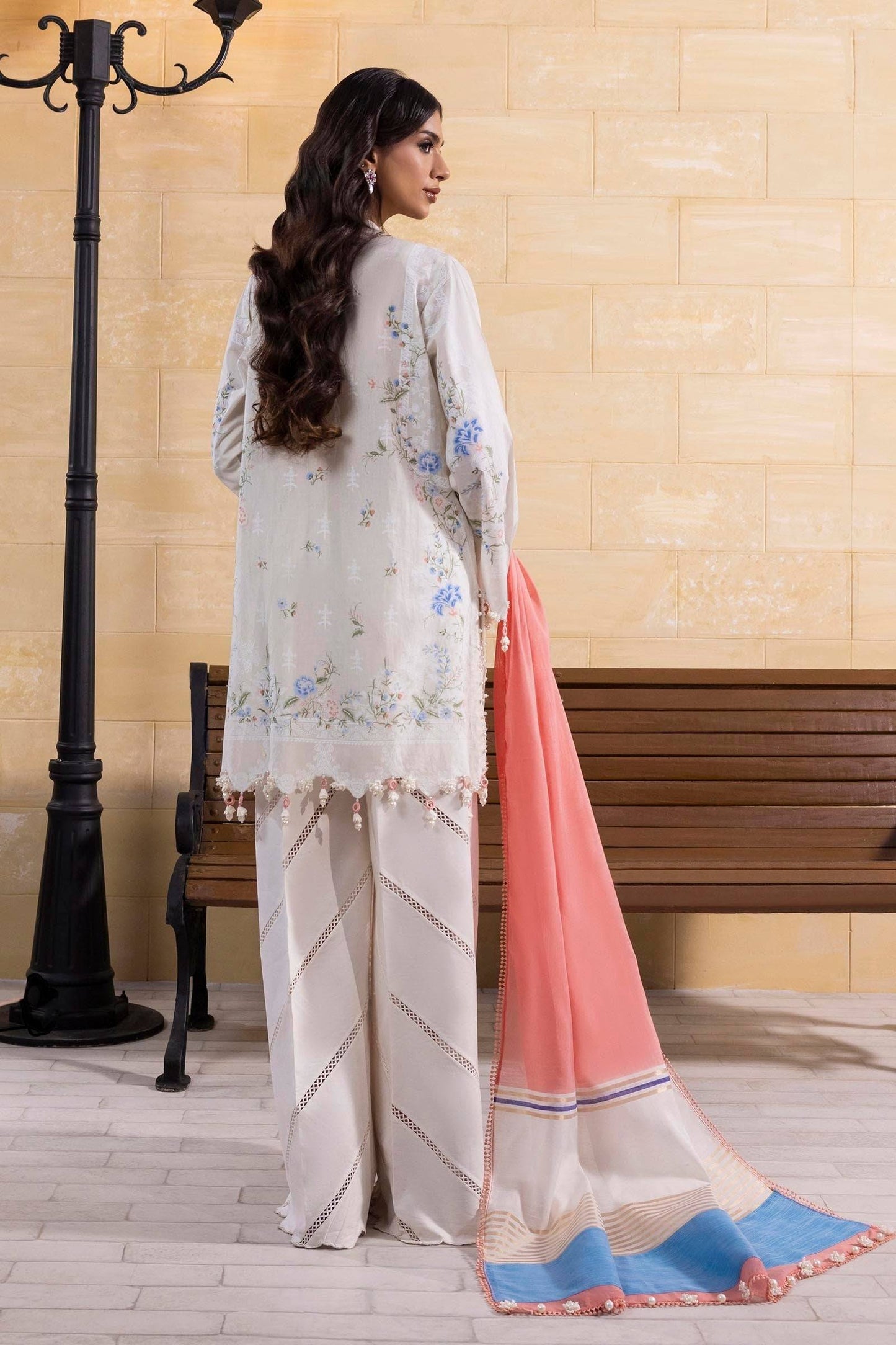 Sana Safinaz | Muzlin Spring 25 | M251-008B-3DG by Maria Faisal - Registered Vendor of : Sana Safinaz - type : Ladies Clothes - 100% original wedding dresses