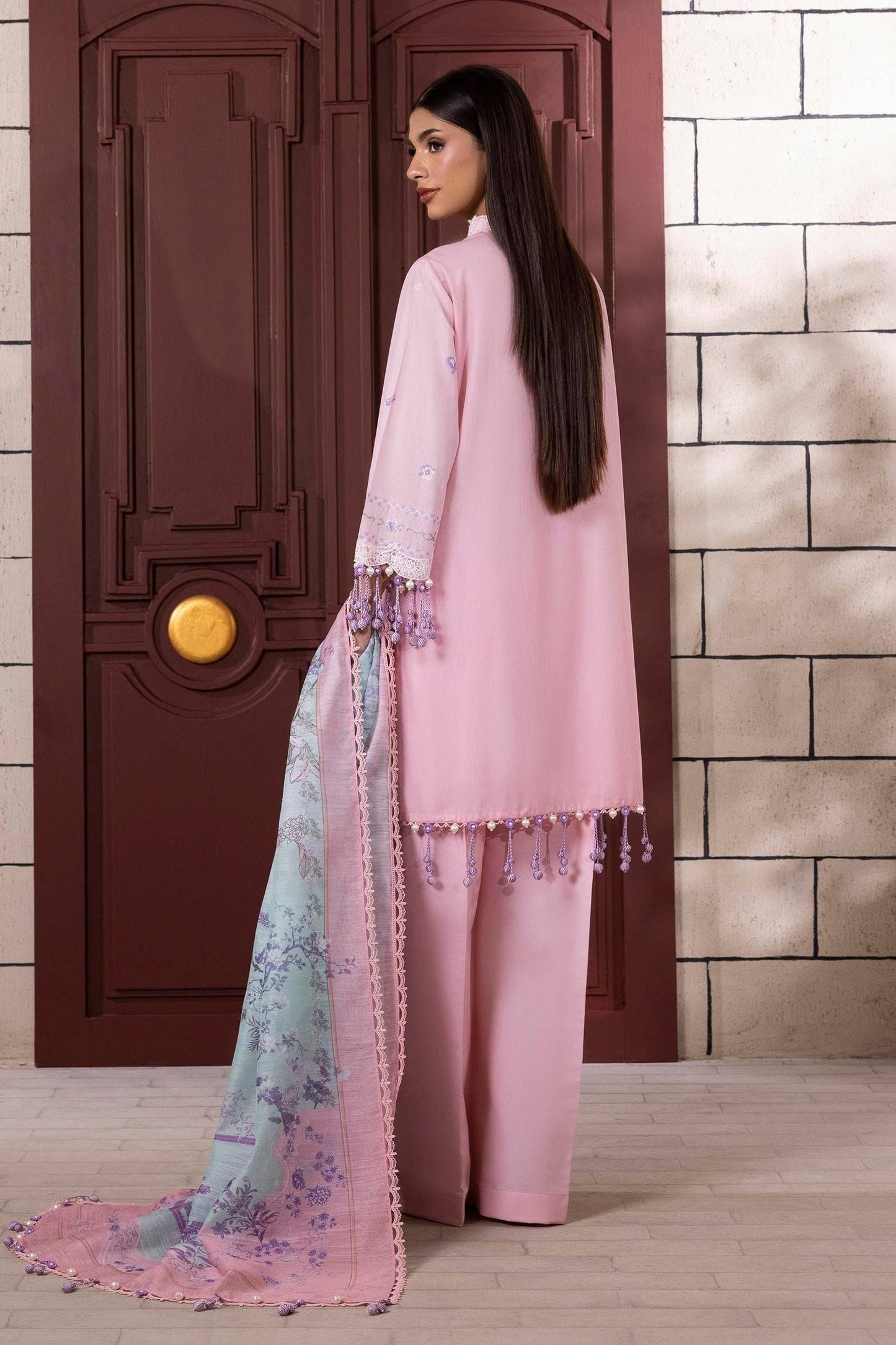 Sana Safinaz | Muzlin Spring 25 | M251-012B-3CV by Maria Faisal - Registered Vendor of : Sana Safinaz - type : Ladies Clothes - 100% original wedding dresses