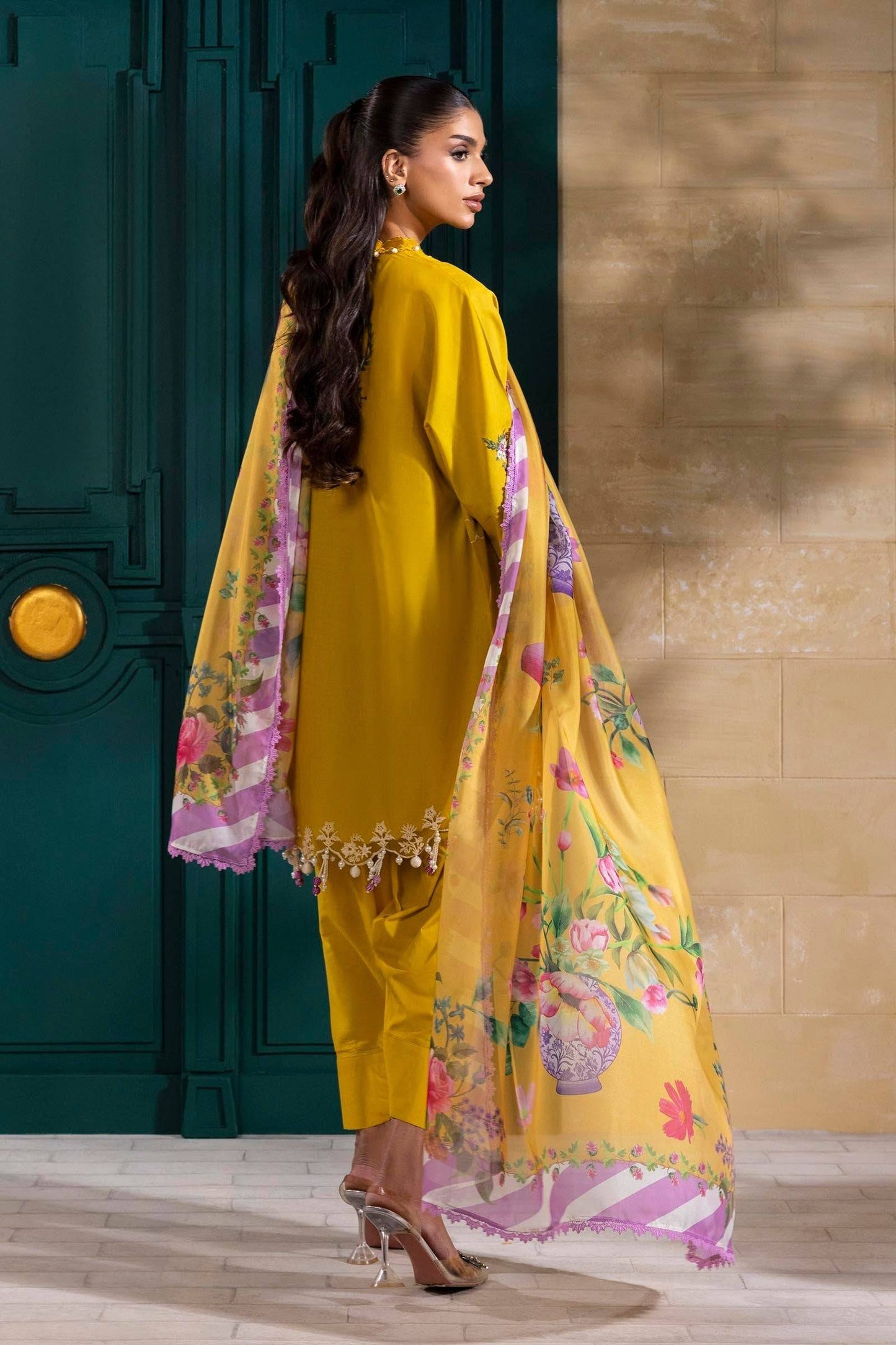 Sana Safinaz | Muzlin Spring 25 | M251-013B-3CL by Maria Faisal - Registered Vendor of : Sana Safinaz - type : Ladies Clothes - 100% original wedding dresses
