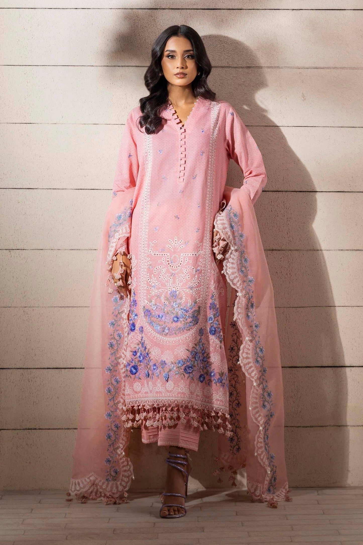 Sana Safinaz | Muzlin Spring 25 | M251-014B-3CT by Maria Faisal - Registered Vendor of : Sana Safinaz - type : Ladies Clothes - 100% original wedding dresses