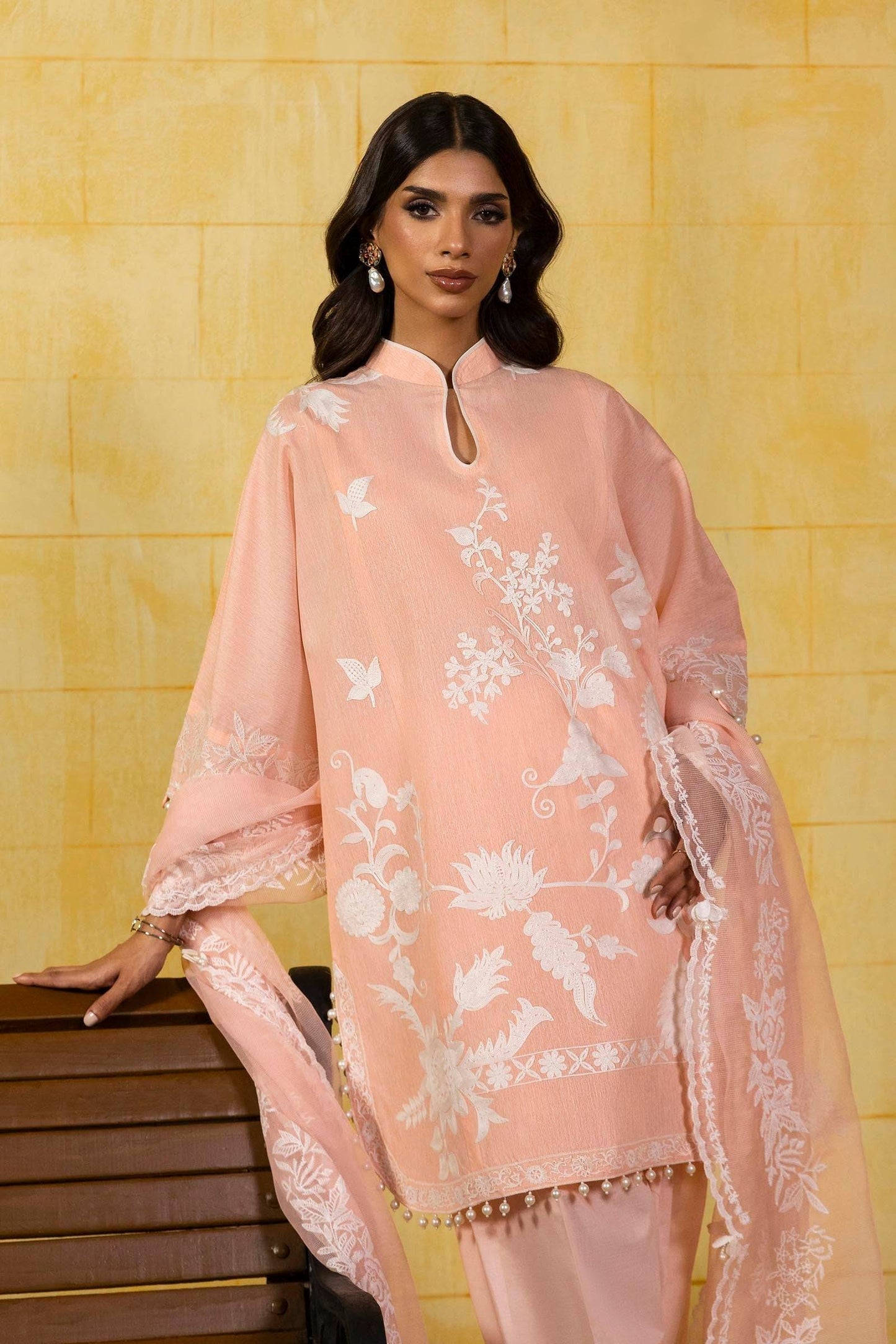 Sana Safinaz | Muzlin Spring 25 | M251-015A-3CT by Maria Faisal - Registered Vendor of : Sana Safinaz - type : Ladies Clothes - 100% original wedding dresses