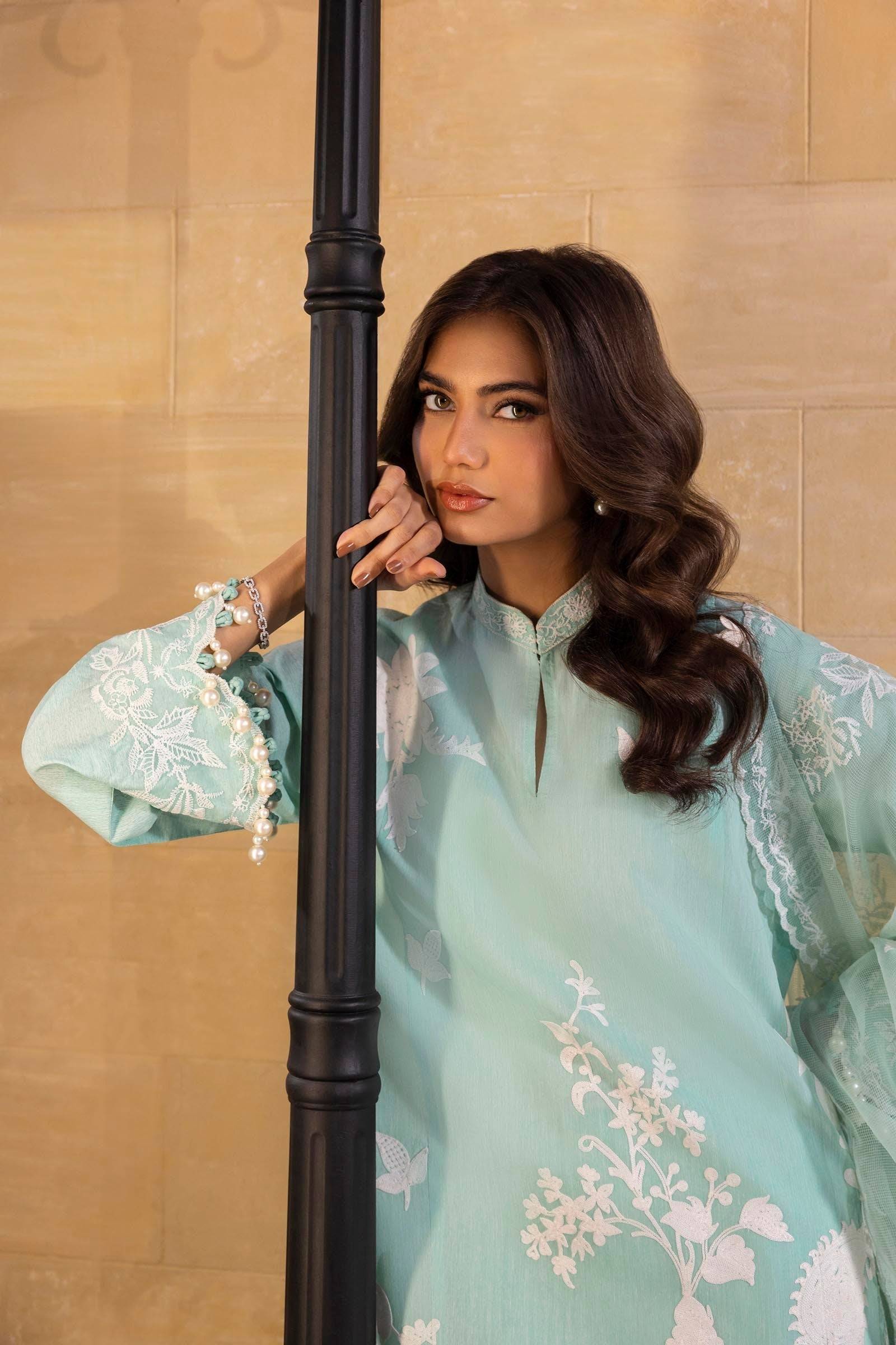 Sana Safinaz | Muzlin Spring 25 | M251-015B-3CT by Maria Faisal - Registered Vendor of : Sana Safinaz - type : Ladies Clothes - 100% original wedding dresses
