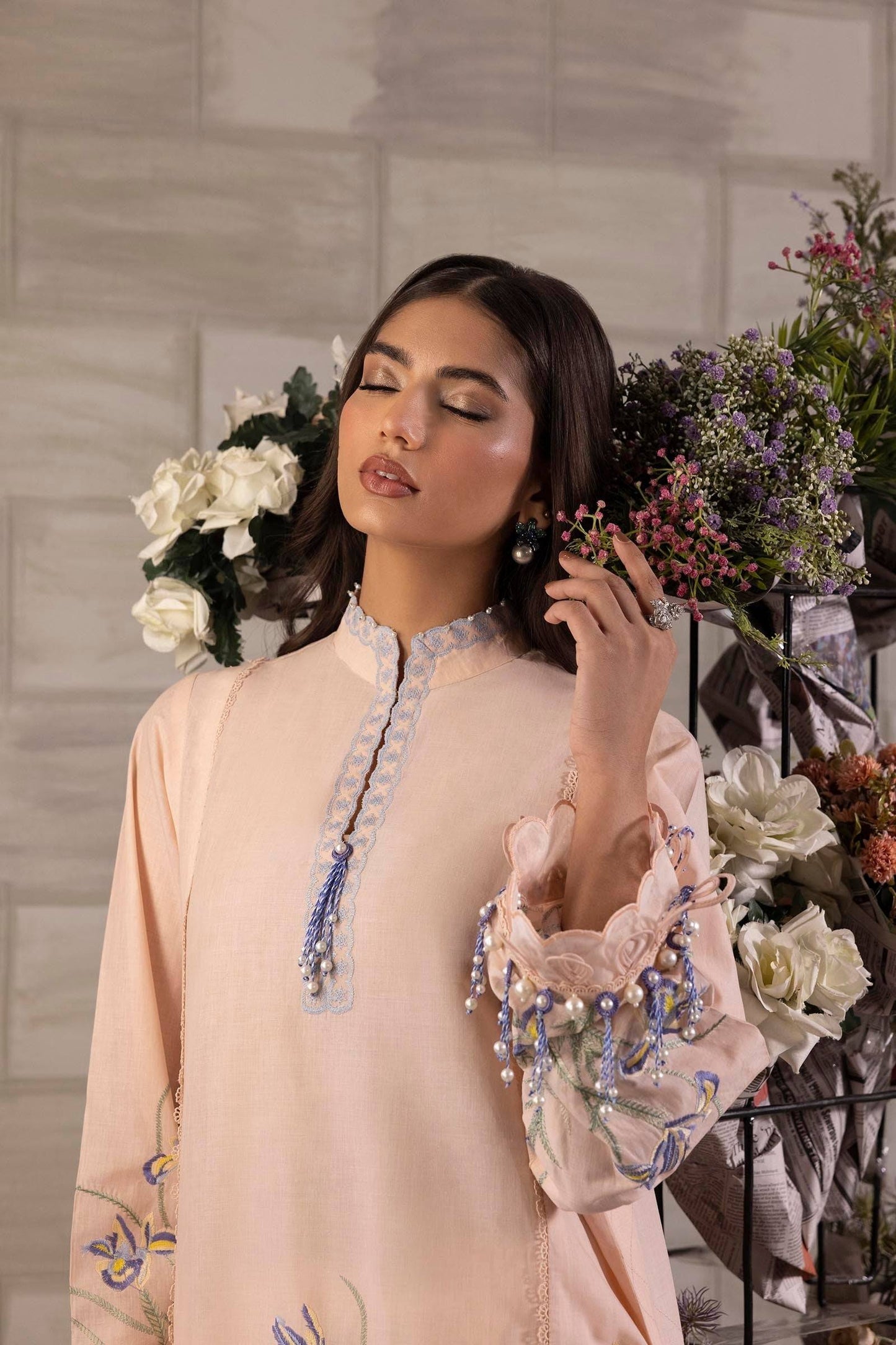 Sana Safinaz | Muzlin Spring 25 | M251-017B-3CJ by Maria Faisal - Registered Vendor of : Sana Safinaz - type : Ladies Clothes - 100% original wedding dresses