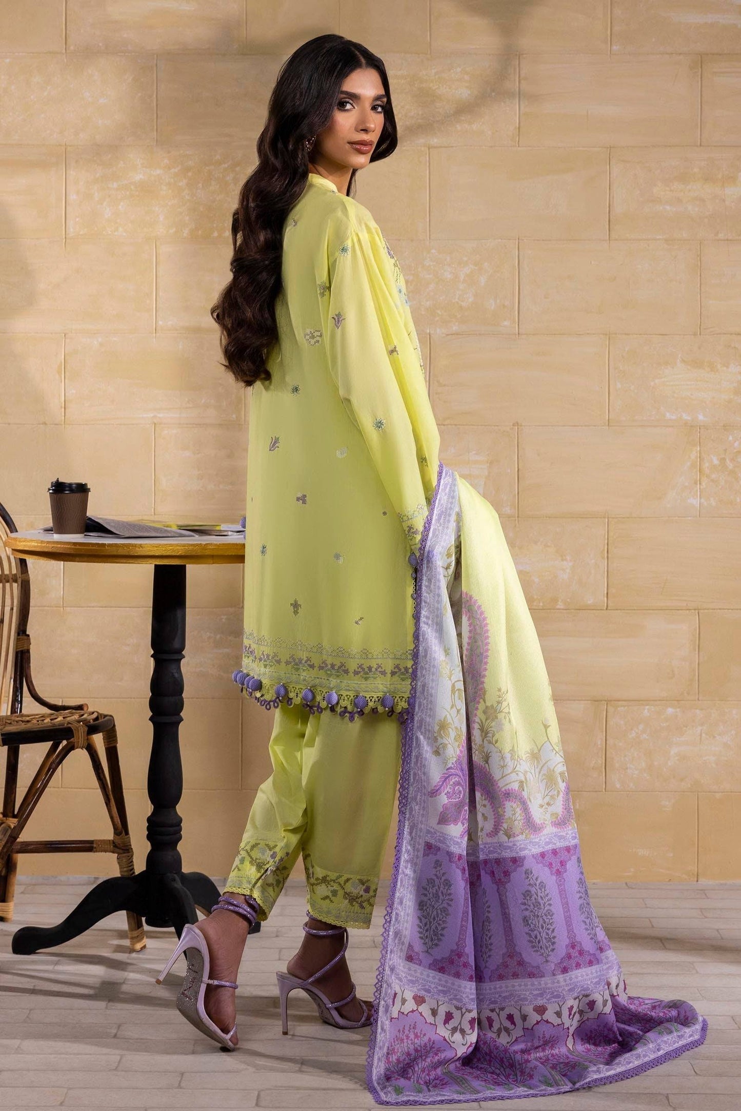 Sana Safinaz | Muzlin Spring 25 | M251-018B-3CT by Maria Faisal - Registered Vendor of : Sana Safinaz - type : Ladies Clothes - 100% original wedding dresses