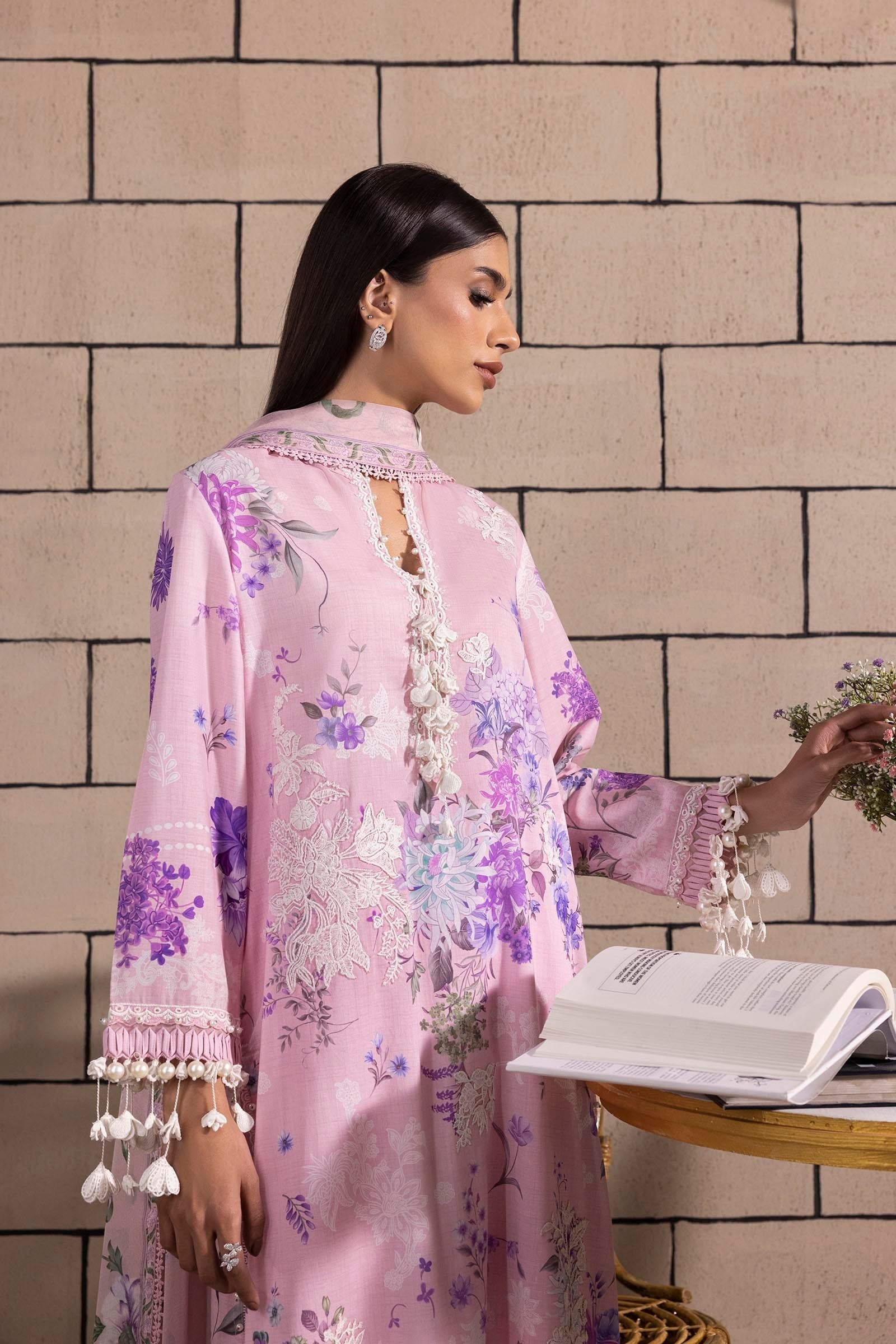 Sana Safinaz | Muzlin Spring 25 | M251-025A-3CJ - Designer Dress with Intricate embroidery and embellishments. Shop elegent wedding dress at Maria Faisal.
