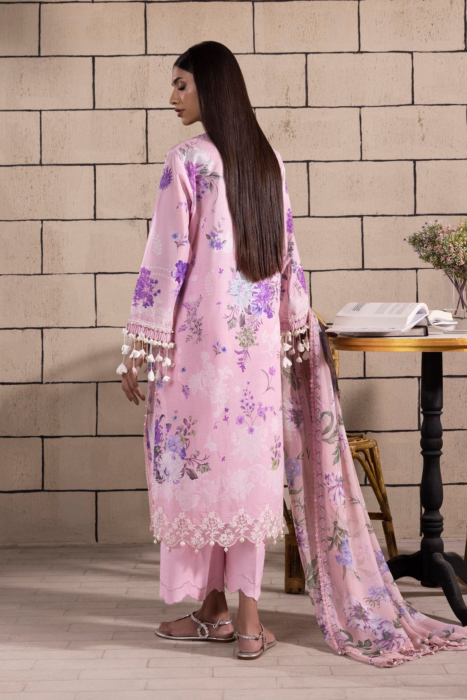 Sana Safinaz | Muzlin Spring 25 | M251-025A-3CJ - Designer Dress with Intricate embroidery and embellishments. Shop elegent wedding dress at Maria Faisal.