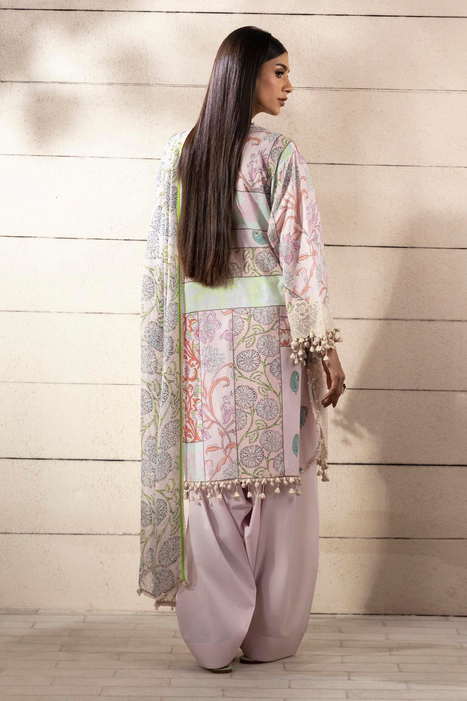 Sana Safinaz | Muzlin Spring 25 | M251-027A-3CI - Designer Dress with Intricate embroidery and embellishments. Shop elegent wedding dress at Maria Faisal.