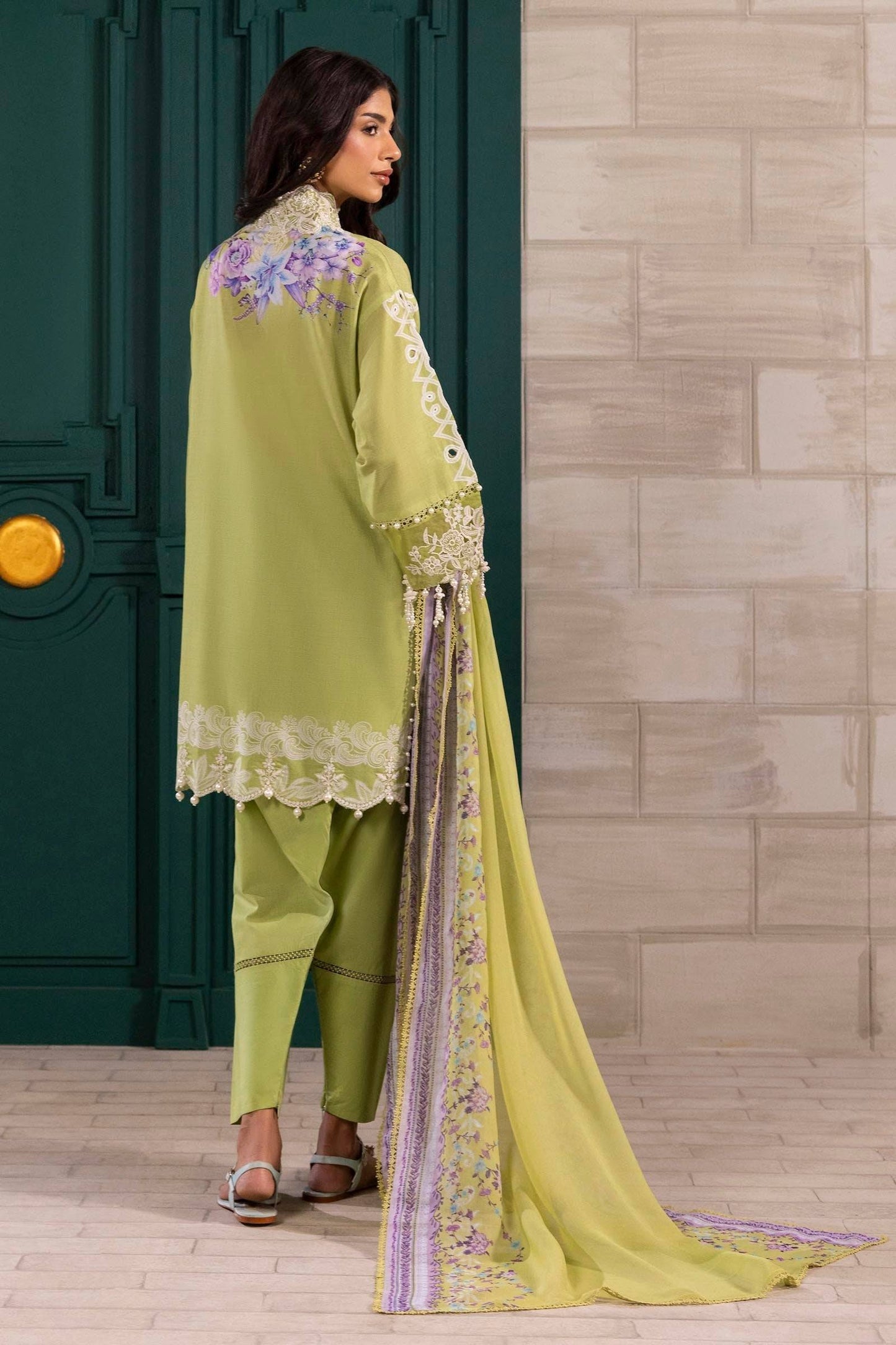 Sana Safinaz | Muzlin Spring 25 | M251-029B-3CI by Maria Faisal - Registered Vendor of : Sana Safinaz - type : Ladies Clothes - 100% original wedding dresses