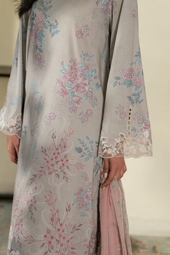 Cross Stitch | Emb Lawn Mahiri 26 | CRYSTAL SPLASH - Luxury Dress - available at Maria Faisal in UK and USA.