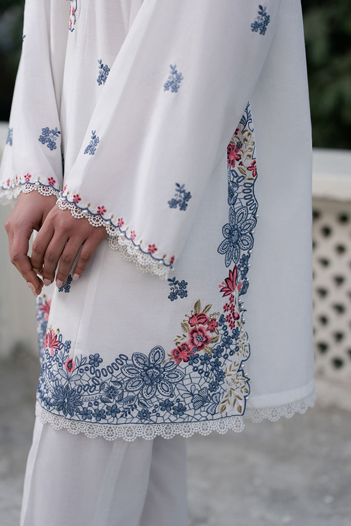 Cross Stitch | Emb Lawn Mahiri 26 | DEW WHISPER - Luxury Dress - available at Maria Faisal in UK and USA.
