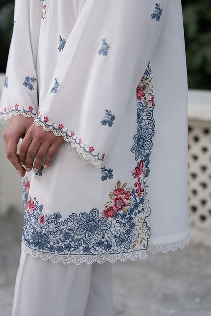 Cross Stitch | Emb Lawn Mahiri 26 | DEW WHISPER - Luxury Dress - available at Maria Faisal in UK and USA.