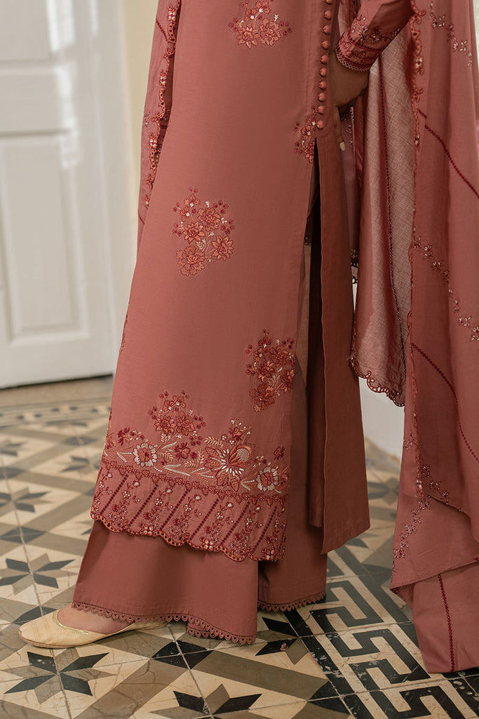 Cross Stitch | Emb Lawn Mahiri 26 | RUSTIC MEADOW - Luxury Dress - available at Maria Faisal in UK and USA.