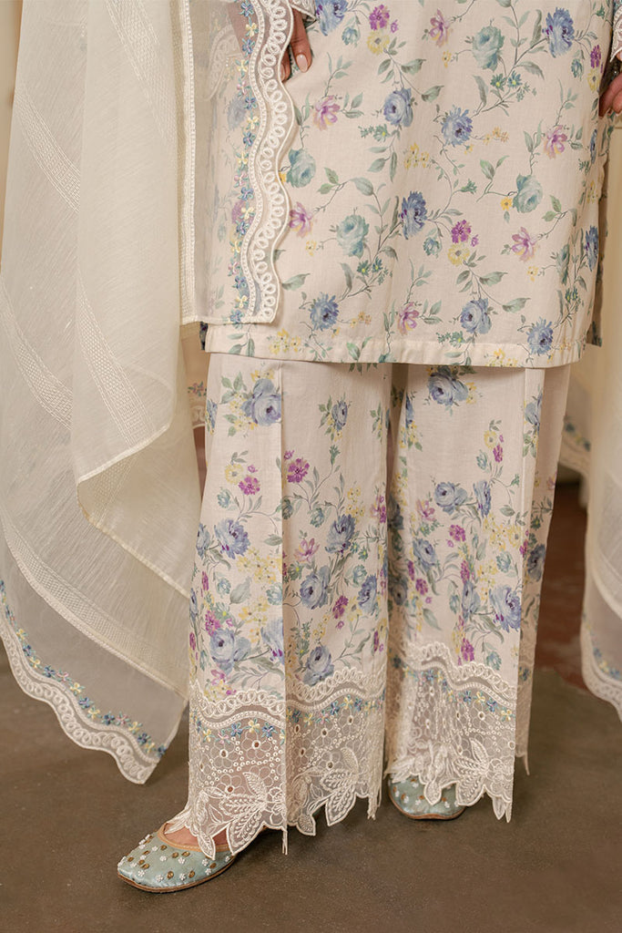 Cross Stitch | Emb Lawn Mahiri 26 | SUMMER GRACE - Luxury Dress - available at Maria Faisal in UK and USA.