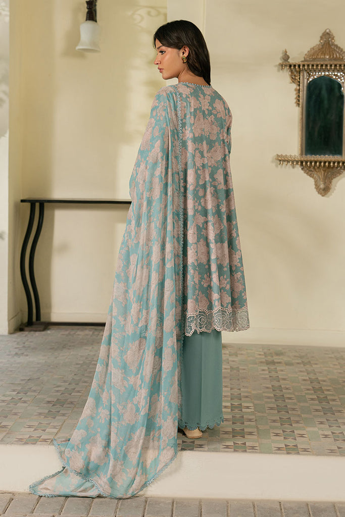 Cross Stitch | Emb Lawn Mahiri 26 | DUSK BLOOM - Luxury Dress - available at Maria Faisal in UK and USA.