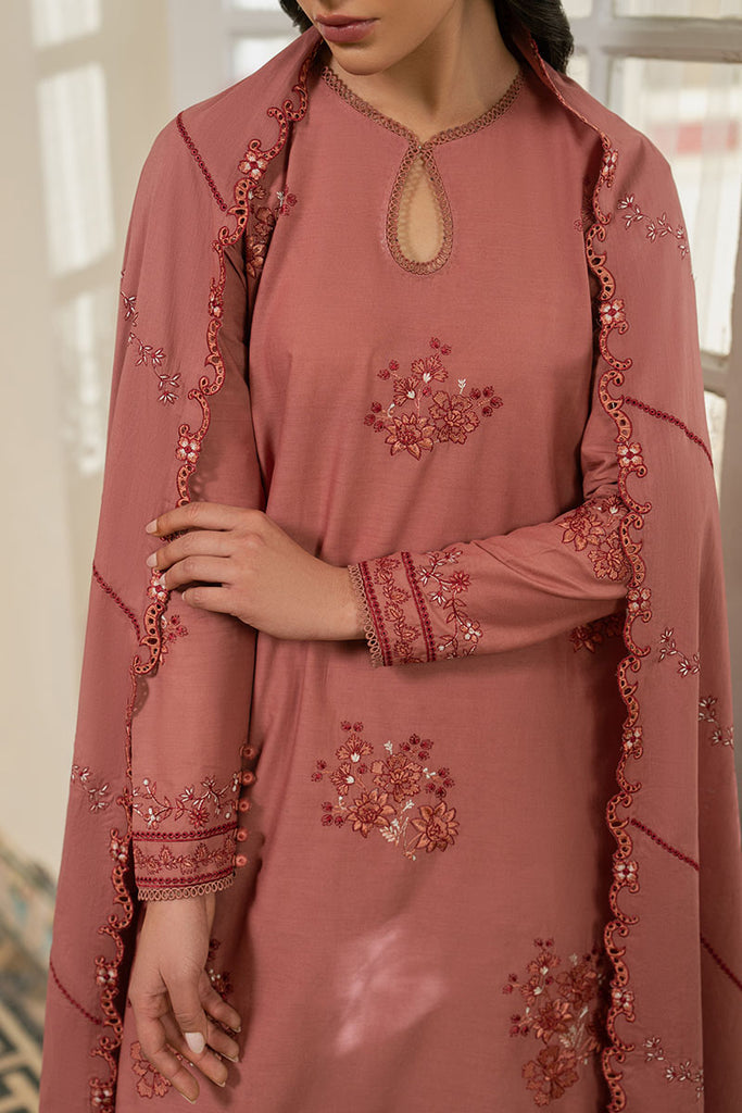 Cross Stitch | Emb Lawn Mahiri 26 | RUSTIC MEADOW - Luxury Dress - available at Maria Faisal in UK and USA.