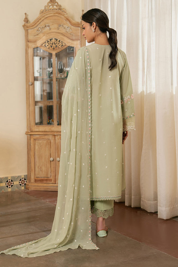 Cross Stitch | Emb Lawn Mahiri 26 | FLORAL HUSH - Luxury Dress - available at Maria Faisal in UK and USA.