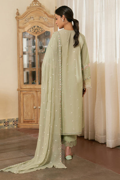 Cross Stitch | Emb Lawn Mahiri 26 | FLORAL HUSH - Luxury Dress - available at Maria Faisal in UK and USA.