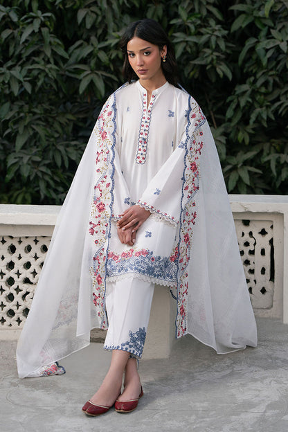 Cross Stitch | Emb Lawn Mahiri 26 | DEW WHISPER - Luxury Dress - available at Maria Faisal in UK and USA.