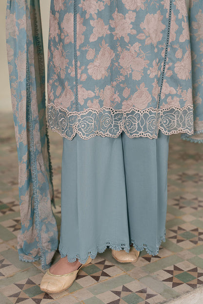 Cross Stitch | Emb Lawn Mahiri 26 | DUSK BLOOM - Luxury Dress - available at Maria Faisal in UK and USA.