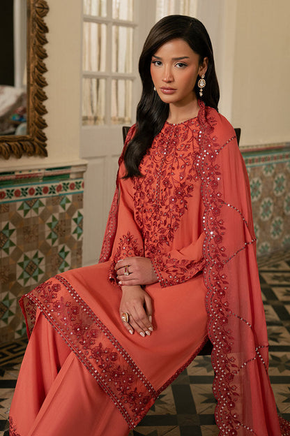 Cross Stitch | SS-26 RTW LUX PRET EDIT-1 | FADED ROSE - Luxury Dress - available at Maria Faisal in UK and USA.