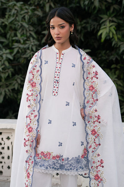 Cross Stitch | Emb Lawn Mahiri 26 | DEW WHISPER - Luxury Dress - available at Maria Faisal in UK and USA.