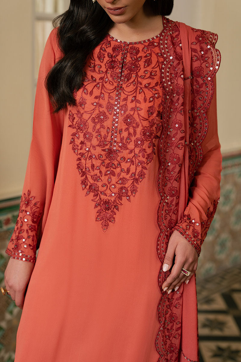 Cross Stitch | SS-26 RTW LUX PRET EDIT-1 | FADED ROSE - Luxury Dress - available at Maria Faisal in UK and USA.