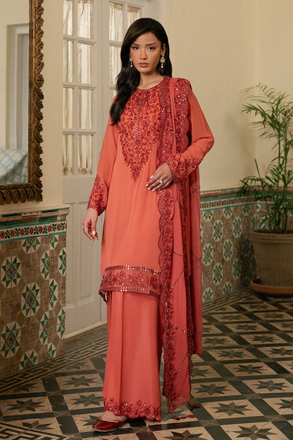 Cross Stitch | SS-26 RTW LUX PRET EDIT-1 | FADED ROSE - Luxury Dress - available at Maria Faisal in UK and USA.
