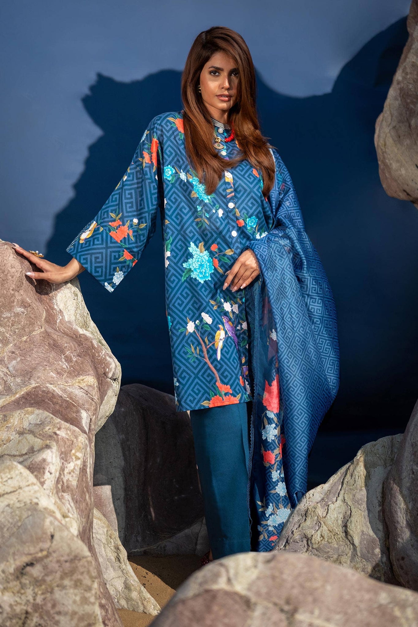 Sana Safinaz | Mahay Spring 24 | H241-013B-2BK