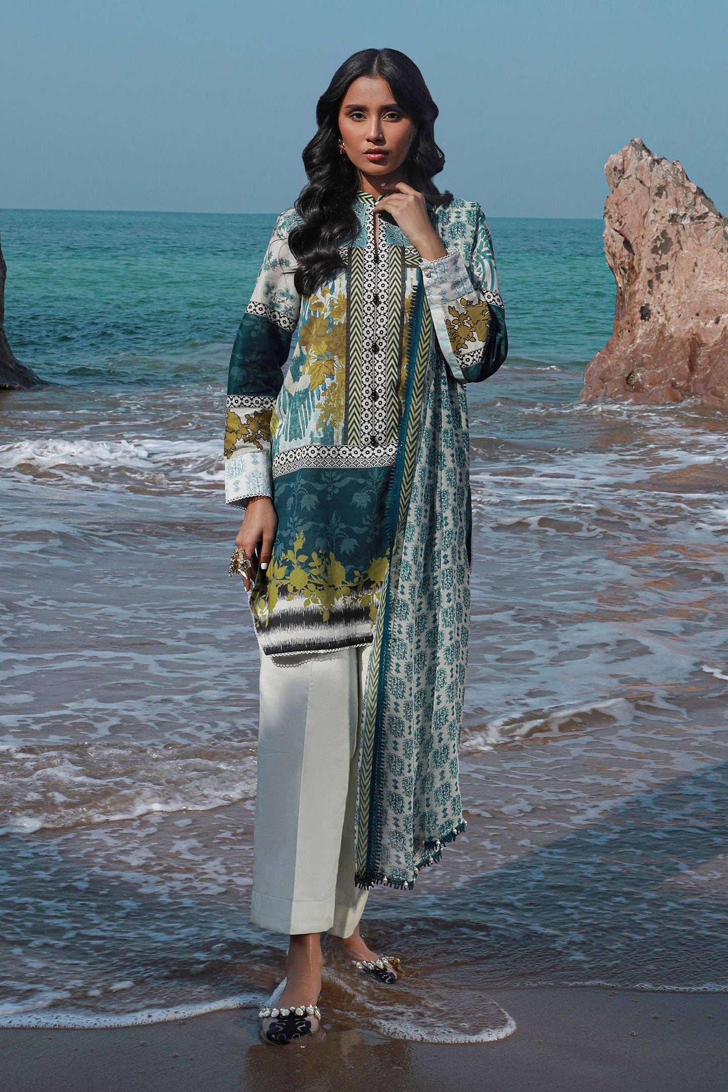 Sana Safinaz | Mahay Spring 24 | H241-015A-2I - Ladies Clothes - Maria Faisal